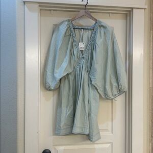 Free People Soft Blue denim dress